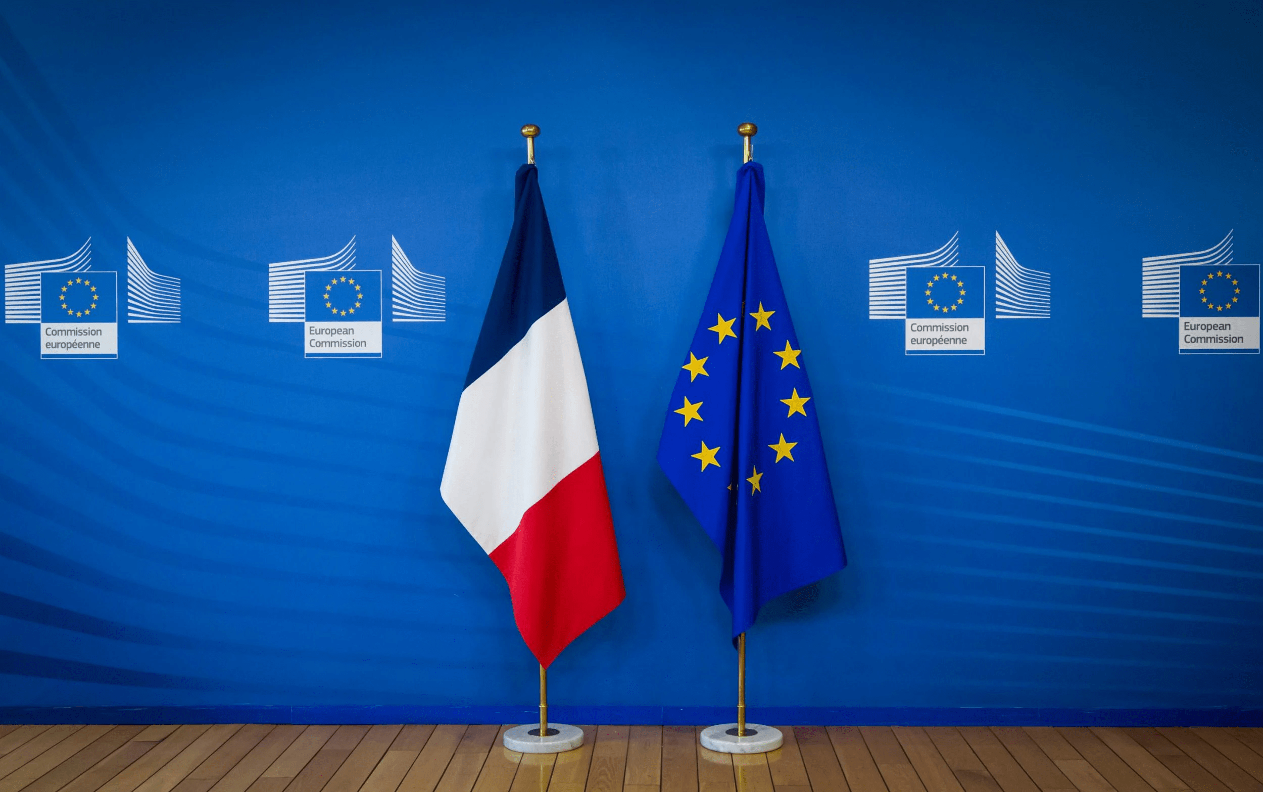 The French Flag and the European Flag. Source: European commission